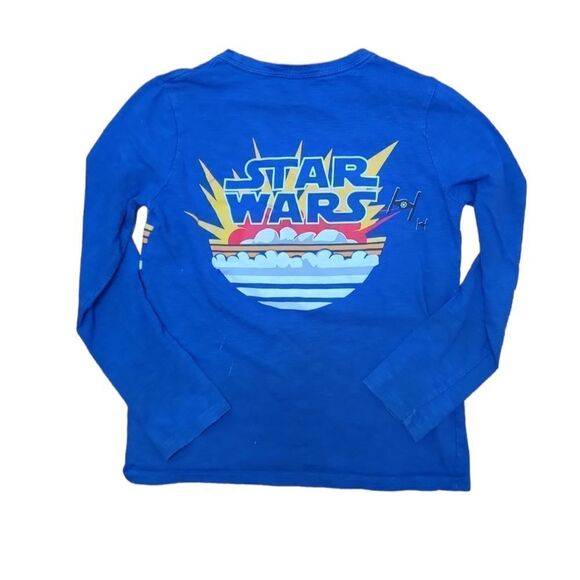 STAR WARS x GAP blue BB-8 front and back graphic long sleeve tee shirt M - Picture 3 of 6